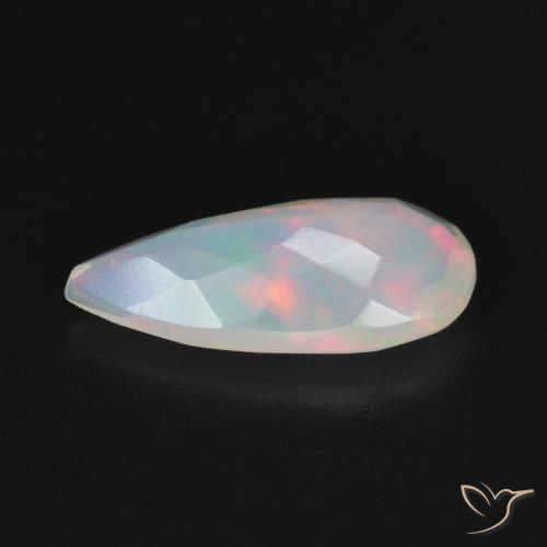 Opala Multicolorido Natural 1.18ct, Formato de pêra, Transparente