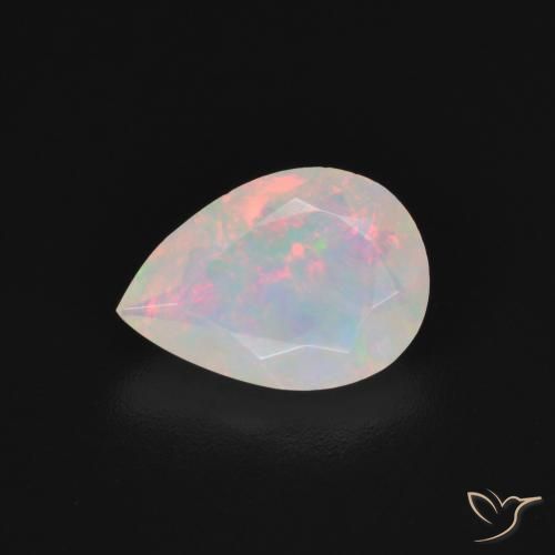 1.10ct Natural Multicolorido Opala, Formato de pêra, Translúcido