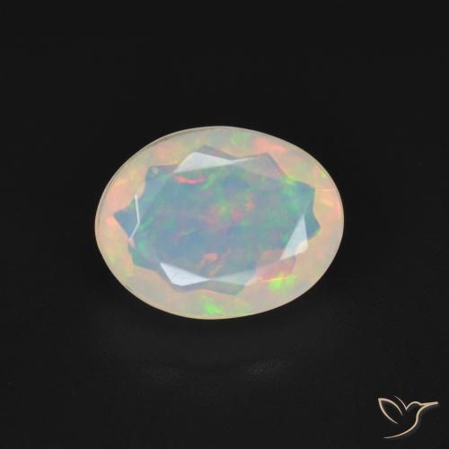 1.27ct Natural Multicolorido Opala, oval, Transparente