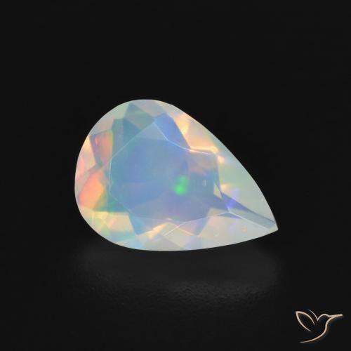 Opala Multicolorido Natural 1.05ct, Formato de pêra, Transparente