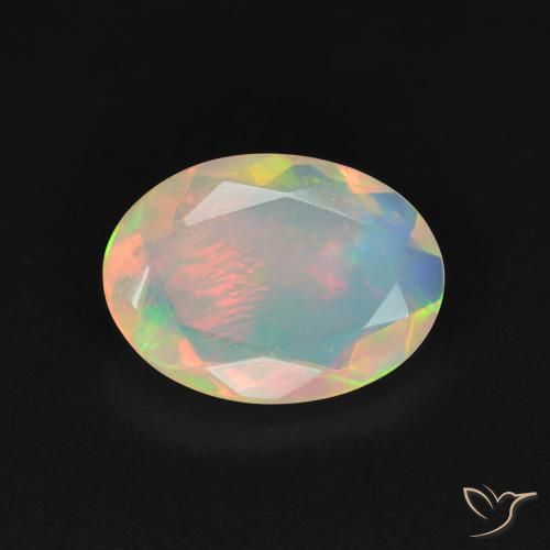 1.52ct Natural Multicolorido Opala, oval, Transparente