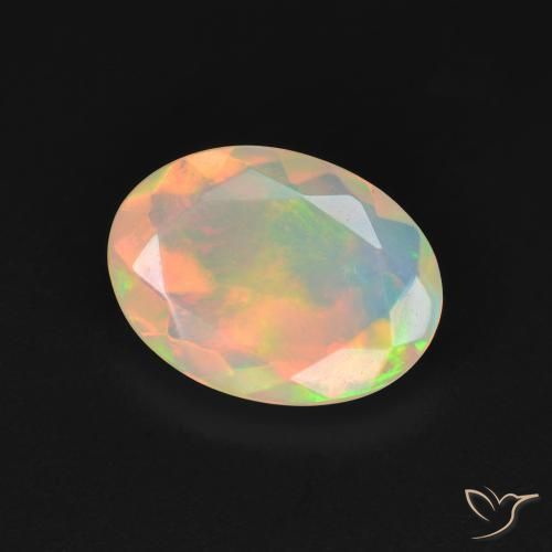 Opala Multicolorido Natural 1.52ct, oval, Transparente
