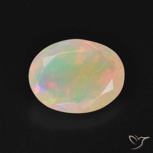 1.57ct Natural Multicolorido Opala, oval, Translúcido