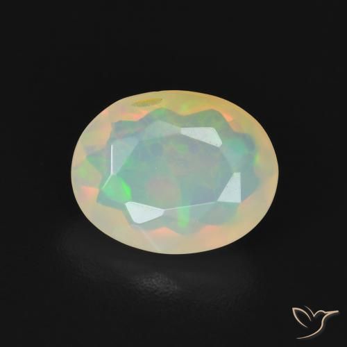 1.05ct Natural Multicolorido Opala, oval, Transparente