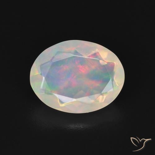 1.44ct Natural Multicolorido Opala, oval, Transparente