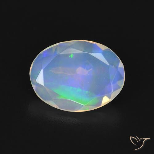 1.43ct Natural Multicolorido Opala, oval, Transparente