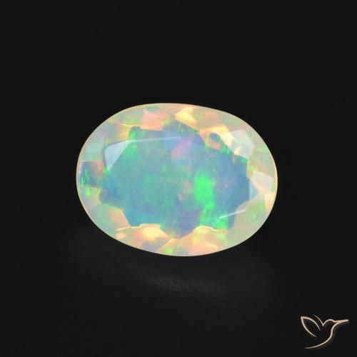 Opala Multicolorido Natural 0.99ct, oval, Transparente