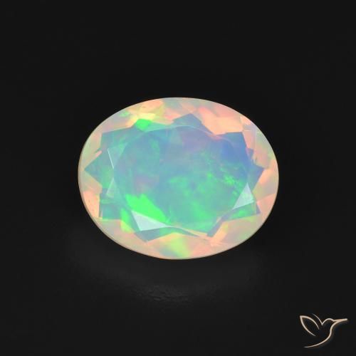 1.65ct Natural Multicolorido Opala, oval, Transparente