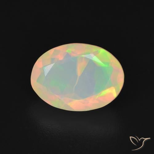 1.29ct Natural Multicolorido Opala, oval, Transparente