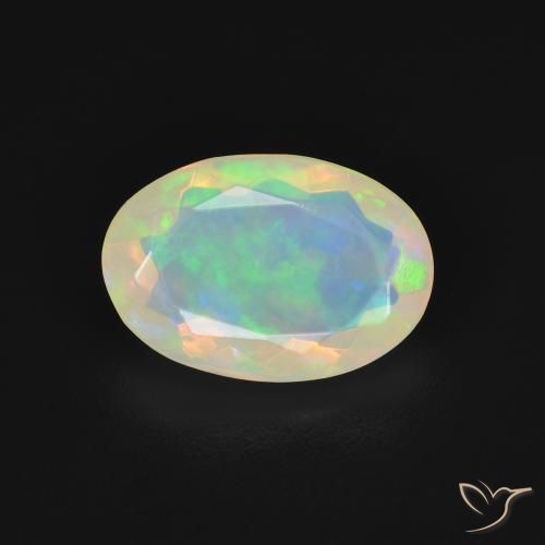 1.58ct Natural Multicolorido Opala, oval, Transparente