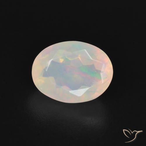 1.39ct Natural Multicolorido Opala, oval, Transparente