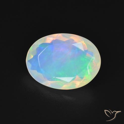 1.70ct Natural Multicolorido Opala, oval, Transparente