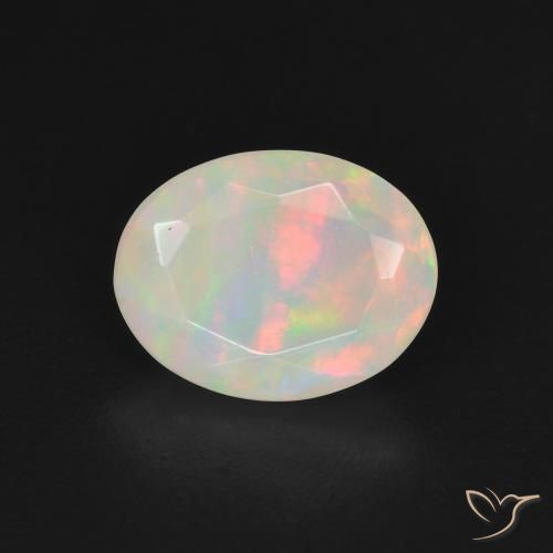 1.14ct Natural Multicolorido Opala, oval, Translúcido