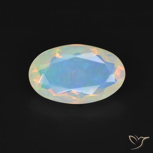 1.42ct Natural Multicolorido Opala, oval, Transparente