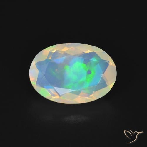 1.22ct Natural Multicolorido Opala, oval, Transparente
