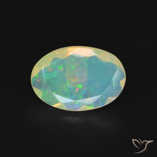 1.23ct Natural Multicolorido Opala, oval, Transparente