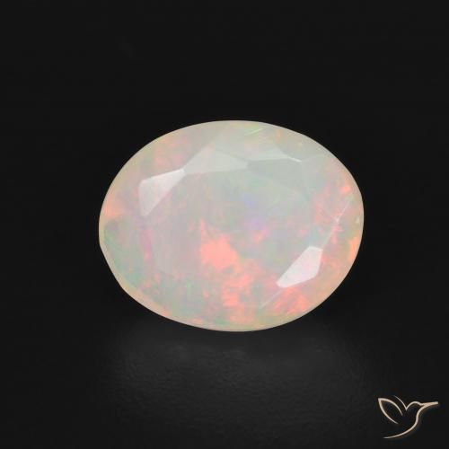 0.98ct Natural Multicolorido Opala, oval, Translúcido