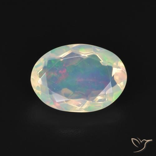 1.50ct Natural Multicolorido Opala, oval, Transparente