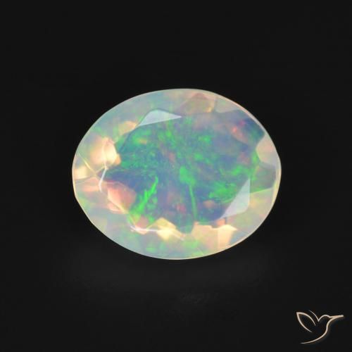 1.30ct Natural Multicolorido Opala, oval, Transparente