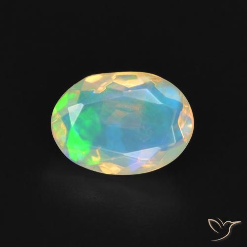 1.18ct Natural Multicolorido Opala, oval, Transparente