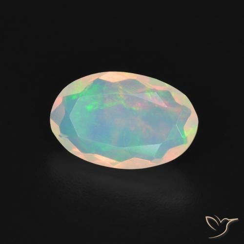Opala Multicolorido Natural 0.94ct, oval, Transparente