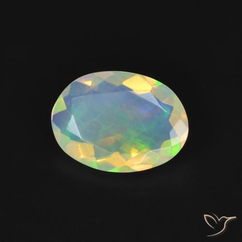 Opala Multicolorido Natural 0.84ct, oval, Transparente
