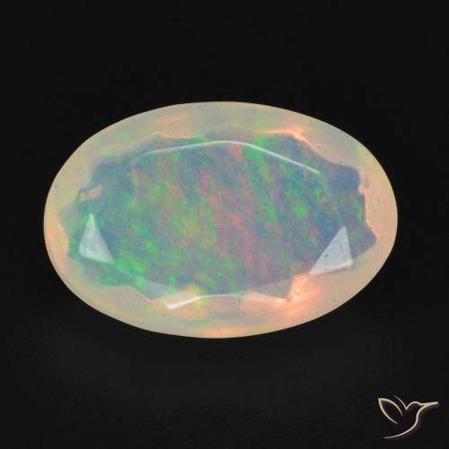 1.96ct Natural Branco multicor Opala, oval, Transparente