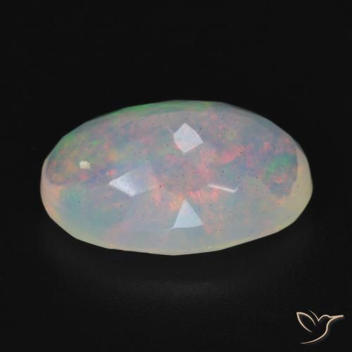 Opala Branco multicor Natural 1.96ct, oval, Transparente