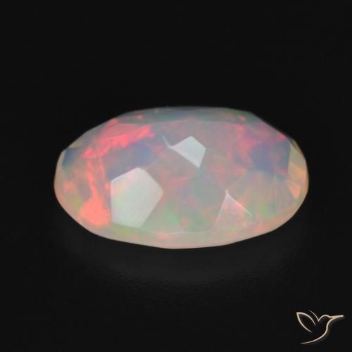 Opala Branco multicor Natural 1.63ct, oval, Transparente