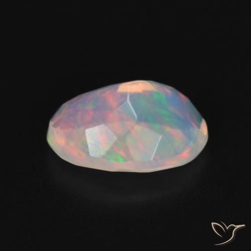 Opala Branco multicor Natural 1.16ct, oval, Transparente
