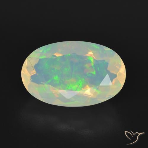 3.45ct Natural Multicolorido Opala, oval, Transparente