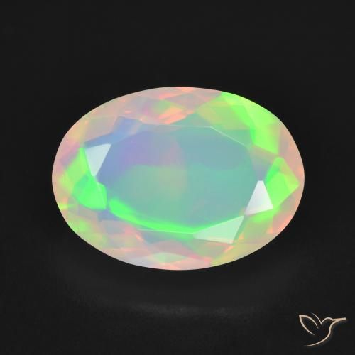 3.83ct Natural Multicolorido Opala, oval, Transparente