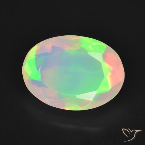 Opala Multicolorido Natural 3.83ct, oval, Transparente