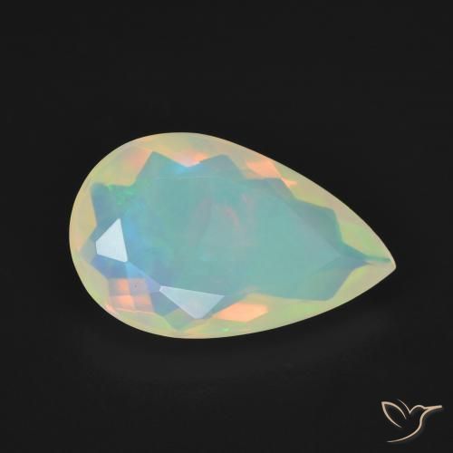 Opala Multicolorido Natural 2.62ct, Formato de pêra, Transparente