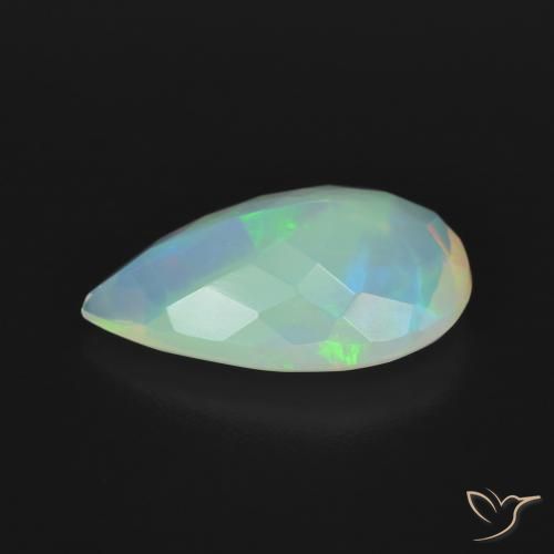 Opala Multicolorido Natural 2.62ct, Formato de pêra, Transparente
