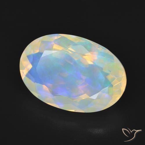 Opala Multicolorido Natural 5.06ct, oval, Transparente