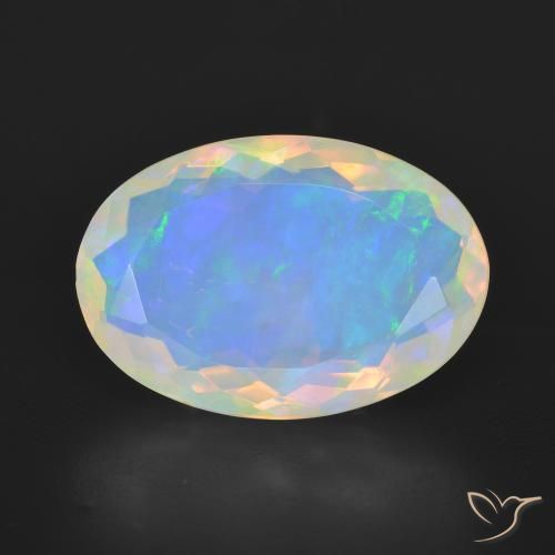 5.13ct Natural Multicolorido Opala, oval, Transparente
