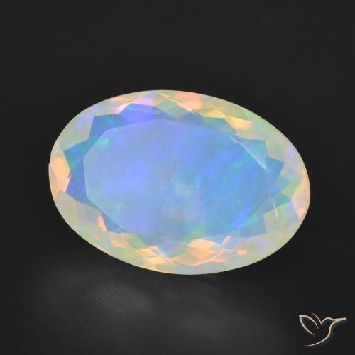 Opala Multicolorido Natural 5.13ct, oval, Transparente