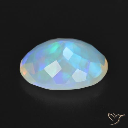 Opala Multicolorido Natural 3.54ct, oval, Transparente