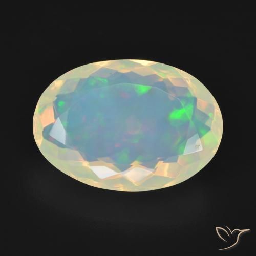 5.16ct Natural Multicolorido Opala, oval, Transparente