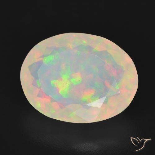 Opala Multicolorido Natural 3.52ct, oval, Transparente