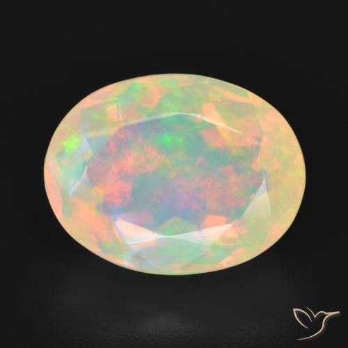 4.25ct Natural Multicolorido Opala, oval, Transparente