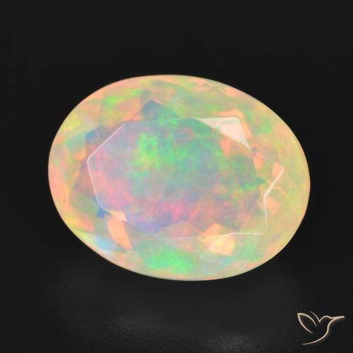 Opala Multicolorido Natural 4.25ct, oval, Transparente