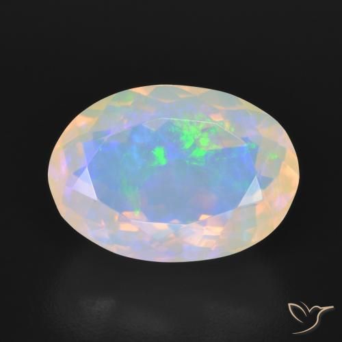 4.14ct Natural Multicolorido Opala, oval, Transparente