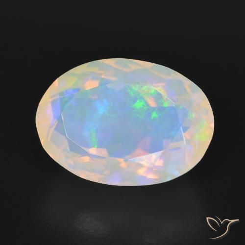 Opala Multicolorido Natural 4.14ct, oval, Transparente