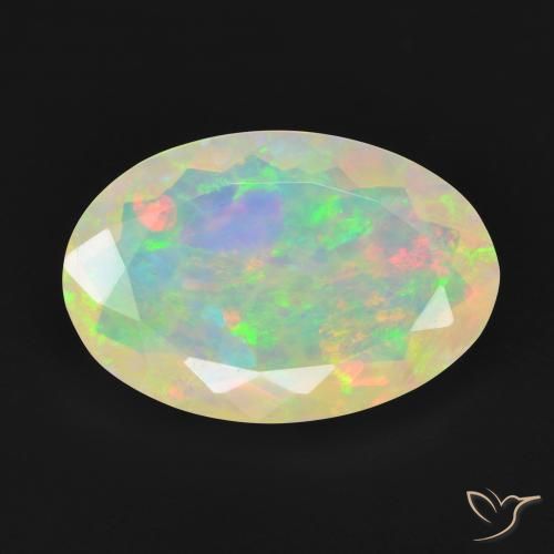 3.93ct Natural Multicolorido Opala, oval, Transparente