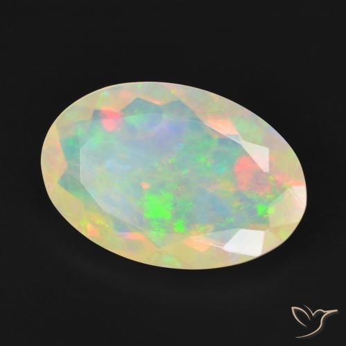 Opala Multicolorido Natural 3.93ct, oval, Transparente