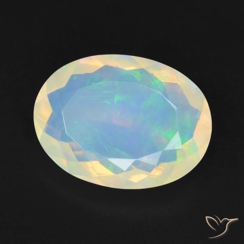 Opala Multicolorido Natural 3.89ct, oval, Transparente