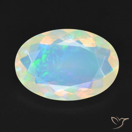 4.44ct Natural Multicolorido Opala, oval, Transparente
