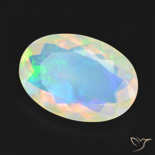 Opala Multicolorido Natural 4.44ct, oval, Transparente